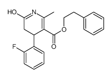 2-phenylethyl 4-(2-fluorophenyl)-6-methyl-2-oxo-3,4-dihydro-1H-pyridine-5-carboxylate Structure