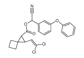 α-Cyano-3-phenoxybenzyl-2-(2,2-dichlorvinyl)-3-spirobutan-cyclopropancarboxylat (+-) cis-trans Structure