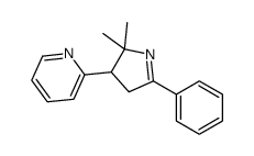 2-(2,2-dimethyl-5-phenyl-3,4-dihydropyrrol-3-yl)pyridine结构式