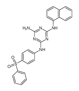 N-(4-benzenesulfonyl-phenyl)-N'-naphthalen-1-yl-[1,3,5]triazine-2,4,6-triamine结构式