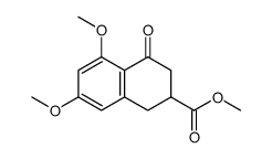 5,7-dimethoxy-4-oxo-1,2,3,4-tetrahydro-2-naphthoic acid methyl ester结构式