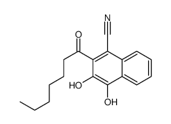 2-heptanoyl-3,4-dihydroxynaphthalene-1-carbonitrile Structure