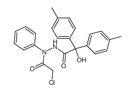 hydroxy-di-p-tolyl-acetic acid N'-chloroacetyl-N'-phenyl-hydrazide Structure