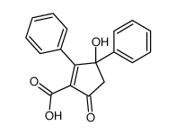 3-hydroxy-5-oxo-2,3-diphenylcyclopentene-1-carboxylic acid结构式