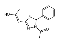 N-(3-acetyl-2-phenyl-2H-1,3,4-thiadiazol-5-yl)acetamide结构式