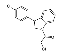 2-chloro-1-[3-(4-chlorophenyl)-2,3-dihydroindol-1-yl]ethanone Structure