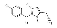 2-[4-chloro-5-(4-chlorobenzoyl)-1-methylpyrrol-2-yl]acetonitrile Structure
