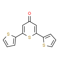 4H-Thiopyran-4-one, 2,6-di-2-thienyl structure