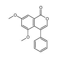 5,7-dimethoxy-4-phenyl-isochromen-1-one结构式