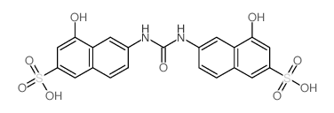 4-hydroxy-6-[(8-hydroxy-6-sulfo-naphthalen-2-yl)carbamoylamino]naphthalene-2-sulfonic acid Structure