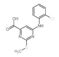 6-[(2-chlorophenyl)amino]-2-methylsulfanyl-pyrimidine-4-carboxylic acid picture
