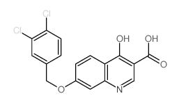 7-[(3,4-dichlorophenyl)methoxy]-4-oxo-1H-quinoline-3-carboxylic acid结构式