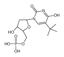 [(2R,3S,5R)-5-(5-tert-butyl-2,4-dioxopyrimidin-1-yl)-3-hydroxyoxolan-2-yl]methyl dihydrogen phosphate Structure