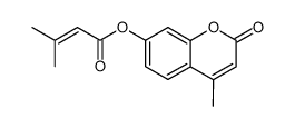 4-methyl-7-(3-methyl-crotonoyloxy)-coumarin Structure