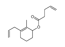 (2-methyl-3-prop-2-enylcyclohex-2-en-1-yl) pent-4-enoate结构式
