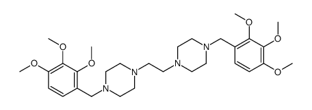 1-[(2,3,4-trimethoxyphenyl)methyl]-4-[2-[4-[(2,3,4-trimethoxyphenyl)methyl]piperazin-1-yl]ethyl]piperazine结构式