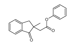 phenyl 2-(2-methyl-3-oxo-1H-inden-2-yl)acetate结构式