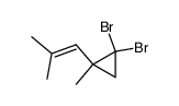 1,1-dibromo-2-methyl-2-(2-methyl-1-propenyl)cyclopropane Structure