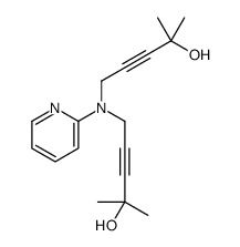 5-[(4-hydroxy-4-methylpent-2-ynyl)-pyridin-2-ylamino]-2-methylpent-3-yn-2-ol结构式