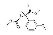 (1R,2S)-dimethyl 1-(3-methoxyphenyl)cyclopropane-1,2-dicarboxylate结构式