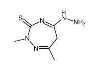 2,7-dimethyl-3-thioxo-2,3,4,6-tetrahydro-[1,2,4]triazepin-5-one hydrazone Structure