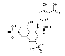 5-[[(8-hydroxy-3,6-disulpho-1-naphthyl)amino]sulphonyl]salicylic acid structure