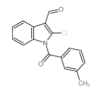 1H-Indole-3-carboxaldehyde,2-chloro-1-(3-methylbenzoyl)-结构式