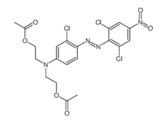 2,2'-[[3-chloro-4-[(2,6-dichloro-4-nitrophenyl)azo]phenyl]imino]bisethyl diacetate structure