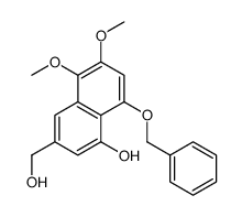 3-(hydroxymethyl)-5,6-dimethoxy-8-phenylmethoxynaphthalen-1-ol结构式