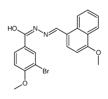 3-bromo-4-methoxy-N-[(4-methoxynaphthalen-1-yl)methylideneamino]benzamide Structure