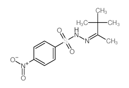 Benzenesulfonic acid,4-nitro-, 2-(1,2,2-trimethylpropylidene)hydrazide Structure