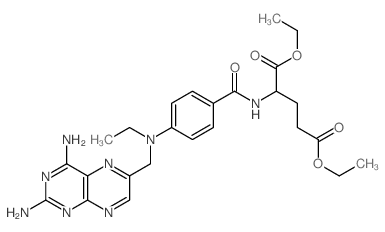 L-Glutamic acid,N-[4-[[(2,4-diamino-6-pteridinyl)methyl]ethylamino]benzoyl]-, diethyl ester(9CI) picture