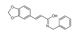 3-(1,3-benzodioxol-5-yl)-N-benzylprop-2-enamide结构式