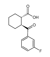 TRANS-2-(3-FLUOROBENZOYL)CYCLOHEXANE-1-CARBOXYLIC ACID结构式