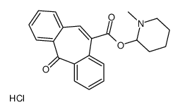 (1-methylpiperidin-2-yl) 11-oxodibenzo[2,1-b:2',1'-f][7]annulene-5-carboxylate,hydrochloride结构式