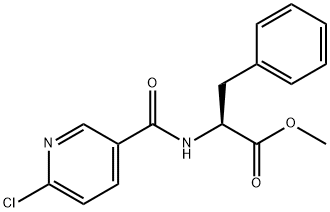 2-[(6-chloropyridine-3-carbonyl)amino]-3-phenylpropionic acid methyl ester结构式