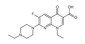 1-ethyl-7-(4-ethylpiperazin-1-yl)-6-fluoro-4-oxo-1,8-naphthyridine-3-carboxylic acid结构式
