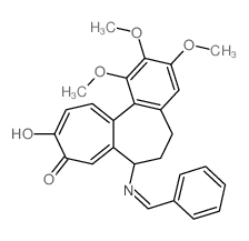 7-(benzylideneamino)-10-hydroxy-1,2,3-trimethoxy-6,7-dihydro-5H-benzo[a]heptalen-9-one Structure