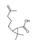 2,2-Dimethyl-3-(4-methyl-4-pentenyl)-1-cyclopropanecarboxylic acid结构式