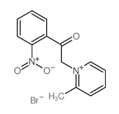 Pyridinium, 2-methyl-1-[2-(2-nitrophenyl)-2-oxoethyl]-,bromide (1:1) Structure