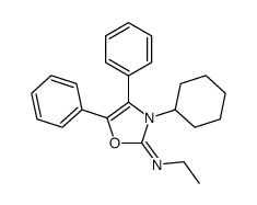 3-cyclohexyl-N-ethyl-4,5-diphenyl-1,3-oxazol-2-imine结构式
