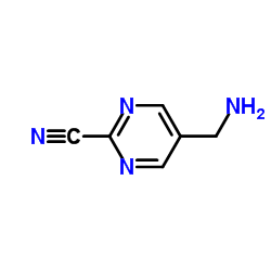 5-(Aminomethyl)-2-pyrimidinecarbonitrile Structure