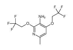 6-methyl-2,4-bis(2,2,2-trifluoroethoxy)pyridin-3-amine结构式