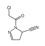 1H-Pyrazole-5-carbonitrile, 1-(chloroacetyl)-4,5-dihydro- (9CI)结构式