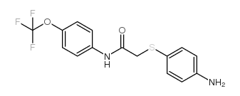 2-[(4-AMINOPHENYL)SULFANYL]-N-[4-(TRIFLUOROMETHOXY)PHENYL]ACETAMIDE Structure