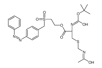 2-[[4-(phenylazo)benzyl]sulphonyl]ethyl S-(acetamidomethyl)-N-(tert-butoxycarbonyl)-L-cysteinate结构式