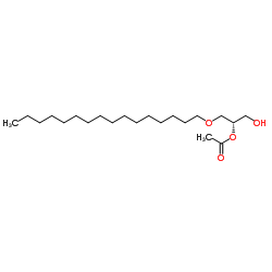 1-O-hexadecyl-2-acetyl-sn-glycerol (HAG) structure