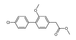 methyl 2-(4'-chloro-2-methoxy-[1,1'-biphenyl]-4-yl)acetate结构式