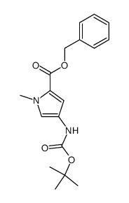 benzyl 4-[[(tert-butyloxy)carbonyl]amino]-1-methyl-pyrrole-2-carboxylate结构式