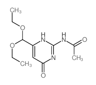 Acetamide, N-[4-(diethoxymethyl)-1,6-dihydro-6-oxo-2-pyrimidinyl]- structure